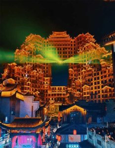 張家界七十二奇樓璀璨夜景，土家魔幻山城，5 天跟團市區必打卡景點