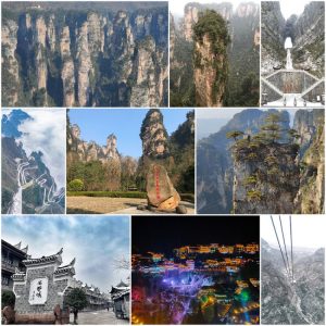 張家界奇峰雲海、古村落夜景旅遊風光合集,湖南武陵源自然山水風景實拍